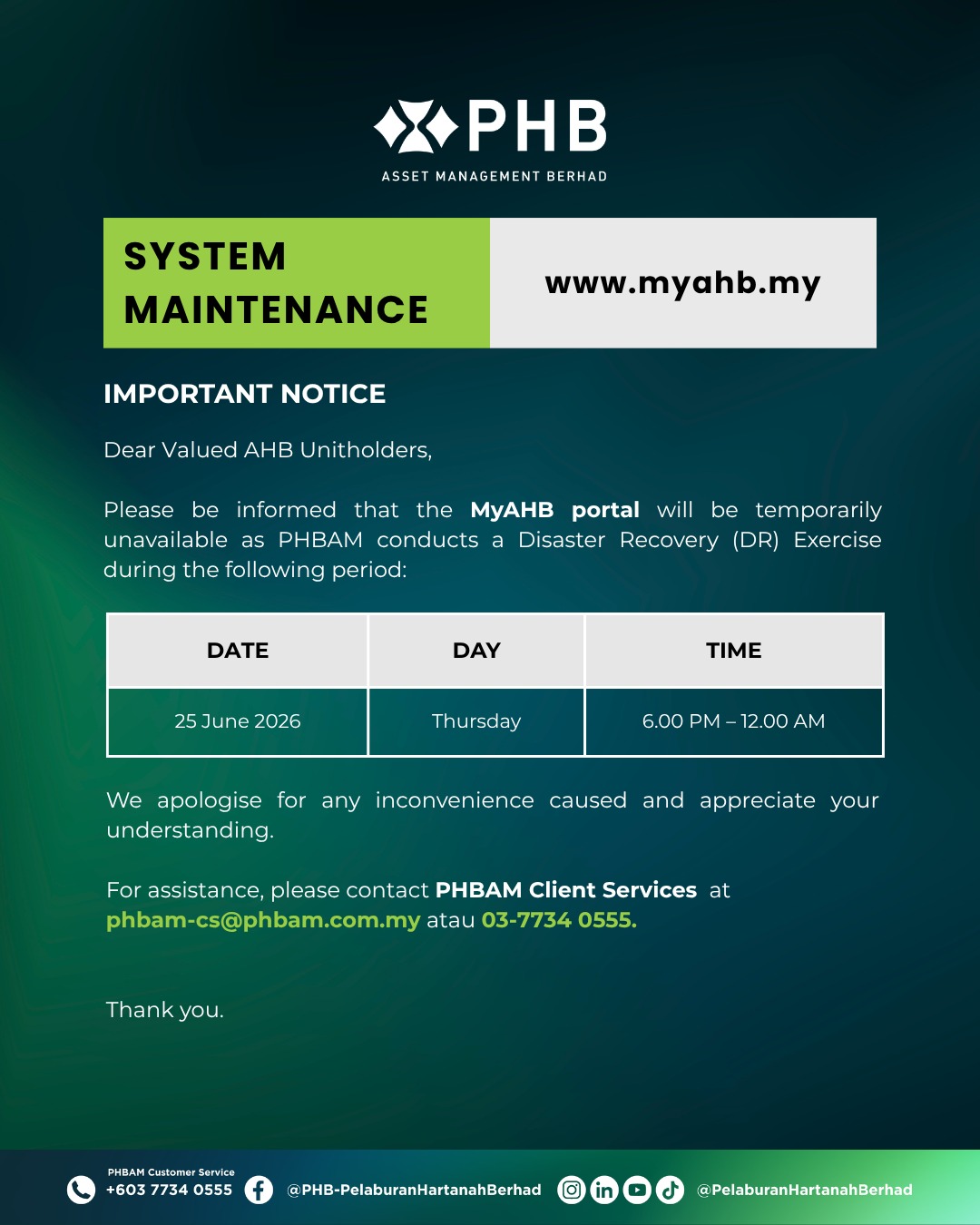 Announcement